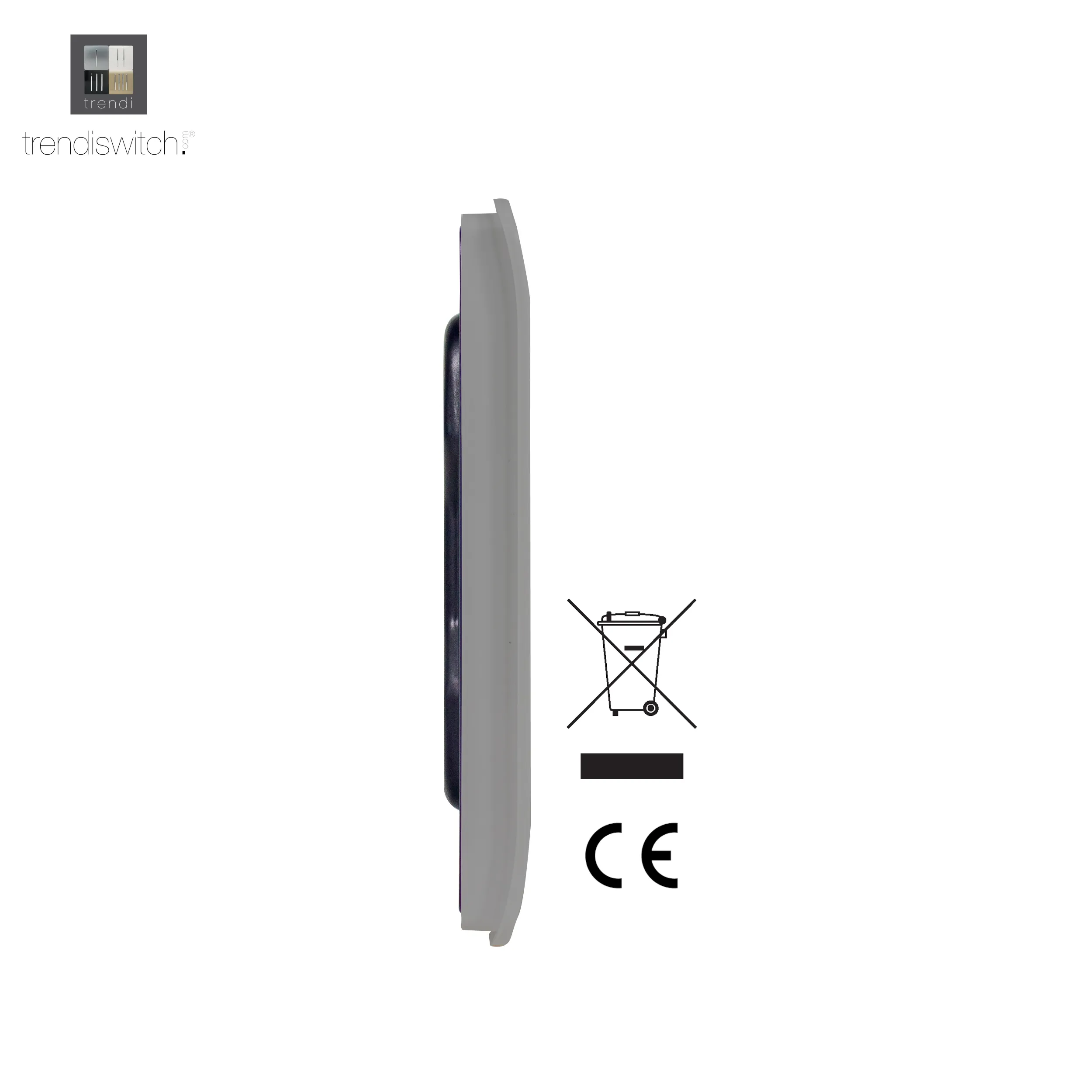 1 Gang Blanking Plate Light Grey ART-BLKLG  Trendi Light Grey